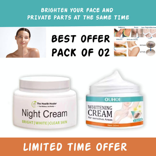 Pack Of 02 | Night Cream And Whitening Cream for Private Parts